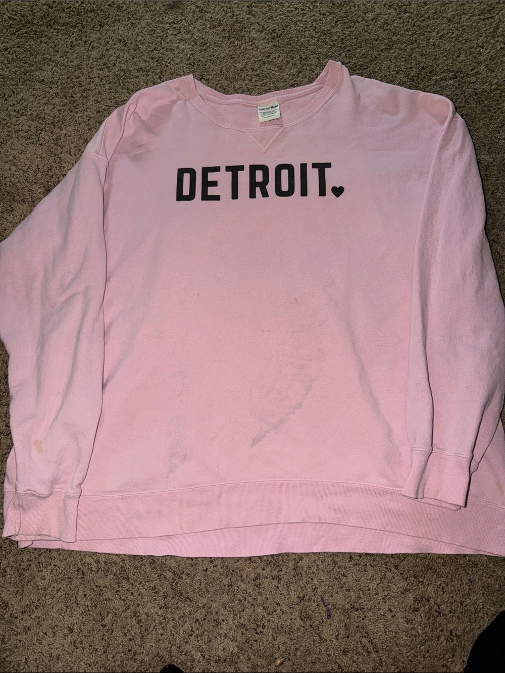 Detroit Crewneck Sweatshirt - Pink